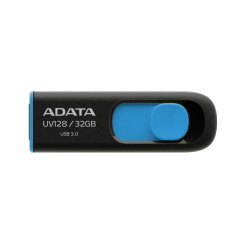 ADATA_AUV128-32G-RBE AUV128  high-speed 32GB USB3.0 capless USB Black/Bleu
