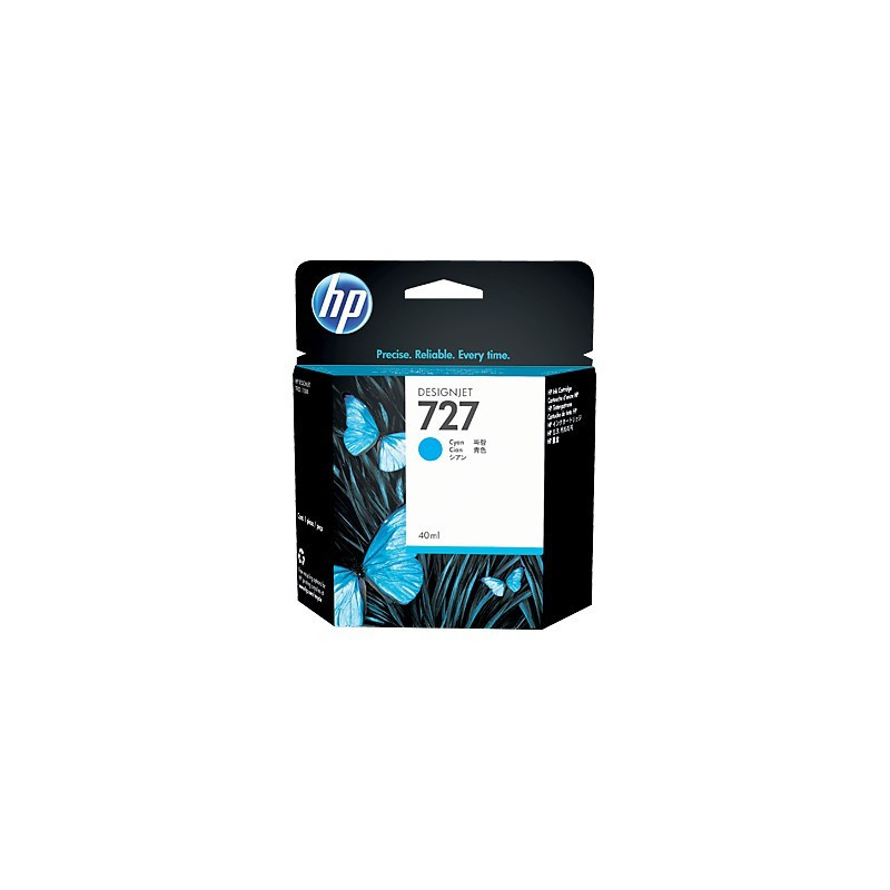 B3P13A HP 727 40-ml Cyan Ink Cartridg