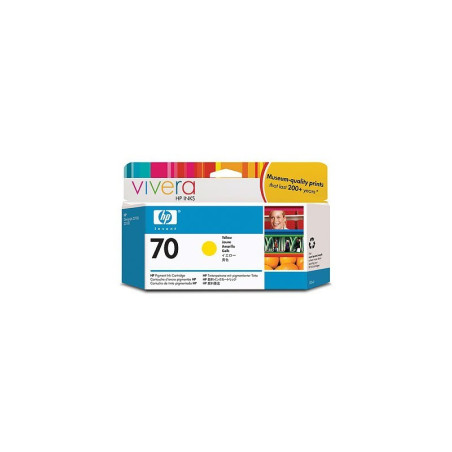HP 70 130-ml Yellow DesignJet Ink CartridgeHP Designjet 3100/2100/5400/6600/Photsm8800/9100 (Référence C9454A)