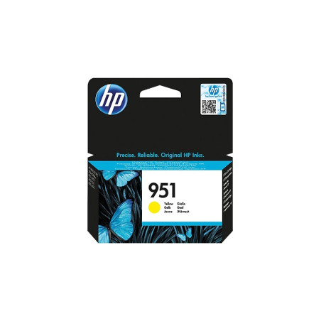 HP 951 Yellow Original Ink CartridgeHP Officejet Pro 251/276/8100/8600/8610/8616/8620 (Référence CN052AE)