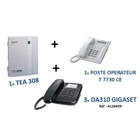 Pack Panasonic TEA308  Standard Téléphonique 